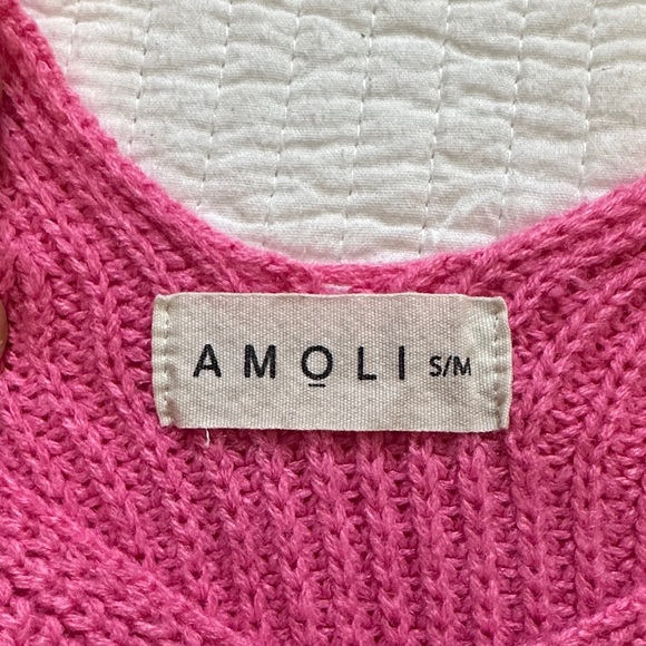 Pink Knit Tank Top for Women - Picture 2 of 6